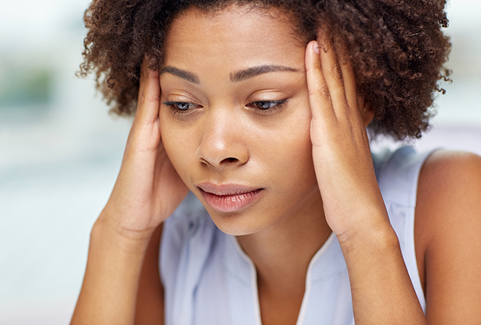 Woman dealing with grief after a suicide